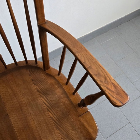 Image 1 of POLTRONA VINTAGE 1950 STILE WINDSOR IN FAGGIO VERNICIATO ANNI '50 DLG TAPIOVAARA ERCOL