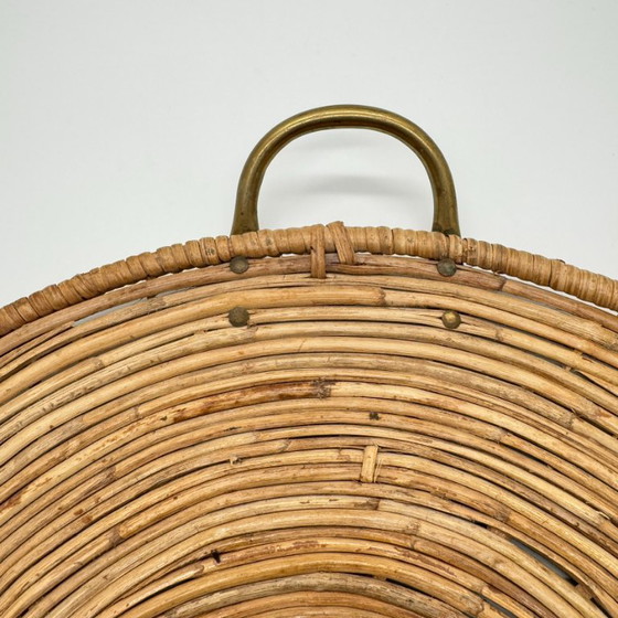 Vassoio da Portata XXL in Rattan e Ottone Anni '70 – Stile Gabriella Crespi – Gabriella Crespi Style (photo 8 of 10)