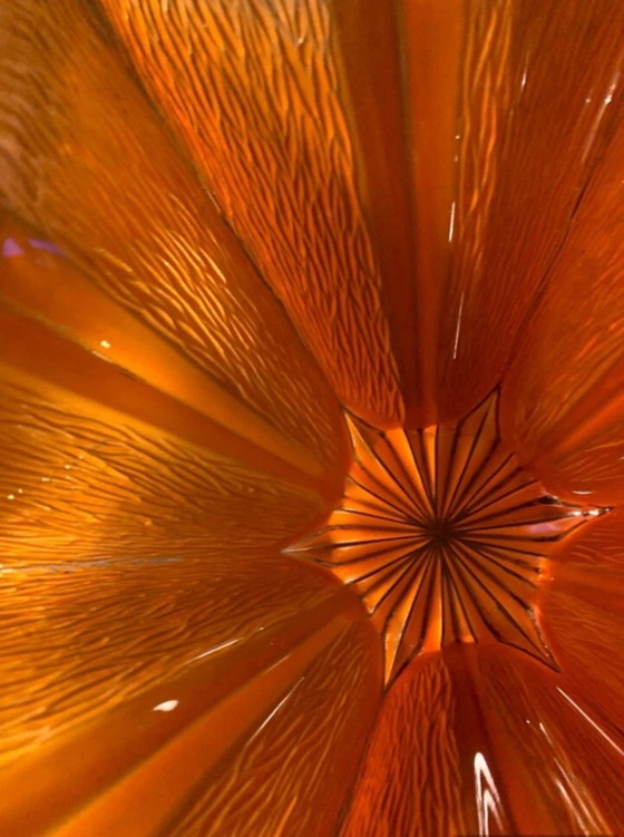 Star Cup Awarded to Pierre D’Avesn - Rare Flaming Orange – Vases, Glass (photo 4 of 9)