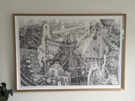 „Das Wasserwerk des Geldes“ Carlijn Kingma – giclee prints, Glass, Paper
