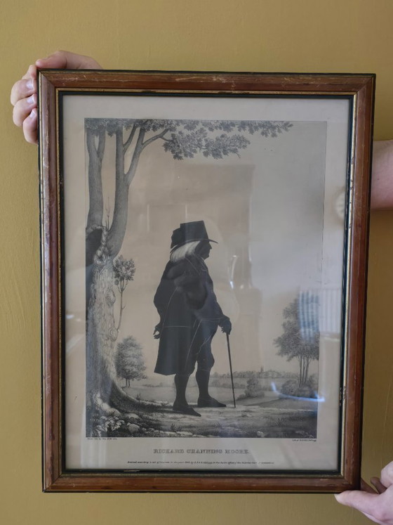 Image 1 of 4 litografie antiche in un elenco di personaggi famosi degli Stati Uniti