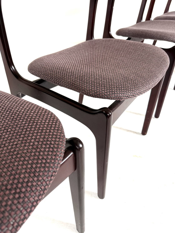 6 chaises de salle à manger vintage, Erik Buch ‘70 – Wood, Textile (photo 8 of 15)