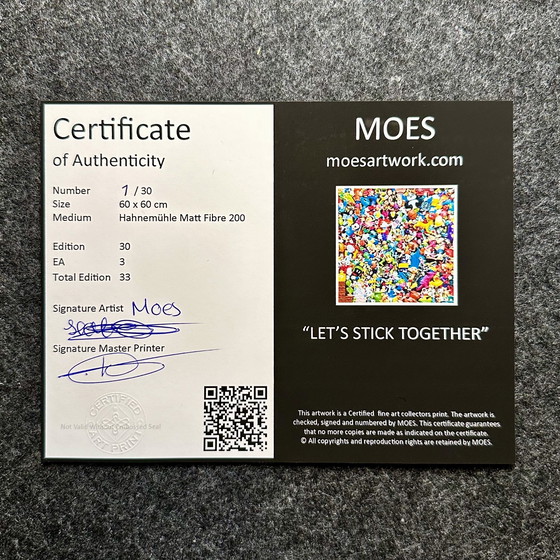 Image 1 of Let's Stick Together - von MOES Artwork - zertifizierter Kunstdruck