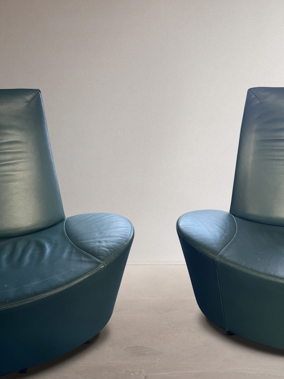 Image 1 of Chaise longue en cuir postmoderne de Montis