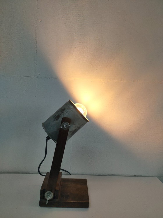 Image 1 of Retro tafellamp nachtkastlampje bliklamp