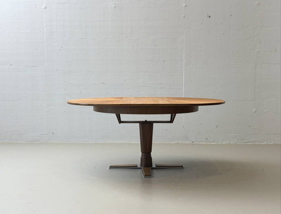Image 1 of Art Deco dining table with extension mechanism by Asch, 1950s
