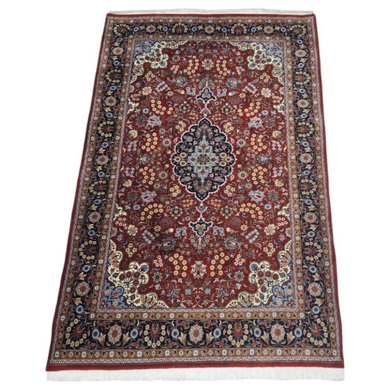 Vintage Turks wollen en katoenen tapijt – Handgeknoopt – 144 x 220 cm – Vloerkleden en tapijten, Wool (photo 5 of 6)