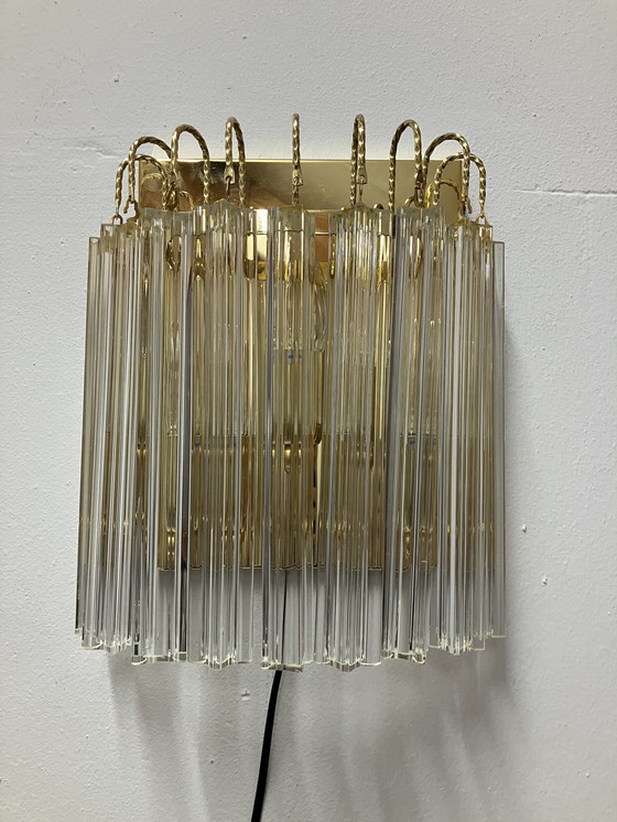 Image 1 of Lampada da parete vintage Mirano "Trilobo" di Venini, cristallo