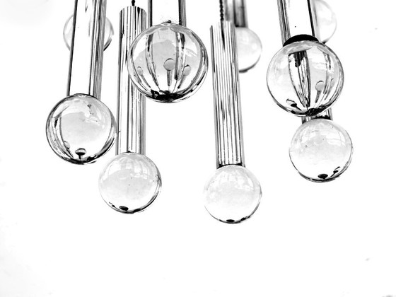 Image 1 of Sciolari Italia lampada da soffitto sfera di cristallo design space age anni '70 modernismo
