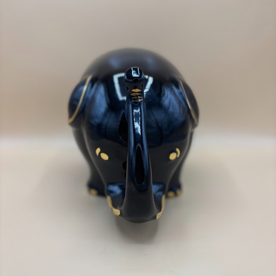 Image 1 of Iconic 80s elephant statue XXL Elki Steengoed Holland black