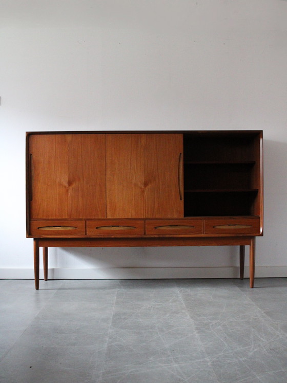 Image 1 of Vintage Danish highboard in teak
