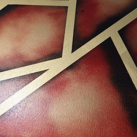 Image 1 of Abstraction A955 - Tableau abstrait prêt à accrocher XXL