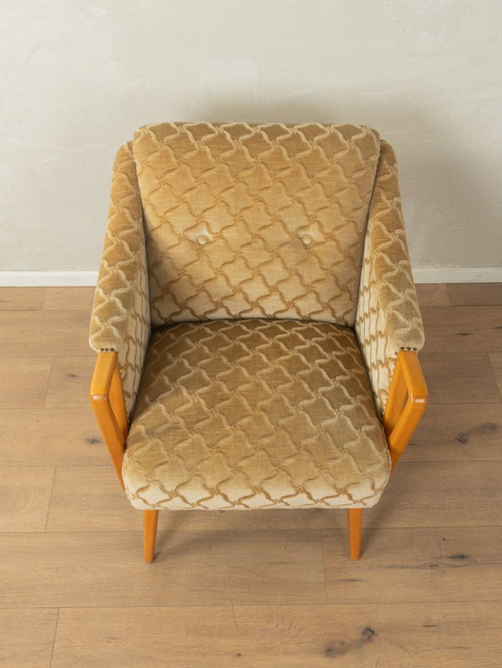 Image 1 of Fauteuil classique à motif géométrique des années 1950