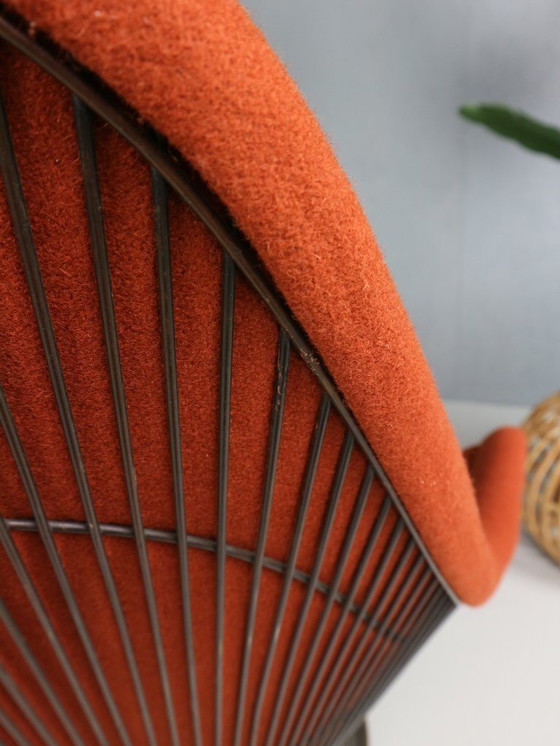 Image 1 of Early bronze lounge chair by Warren Platner for Knoll 1960s in rust red