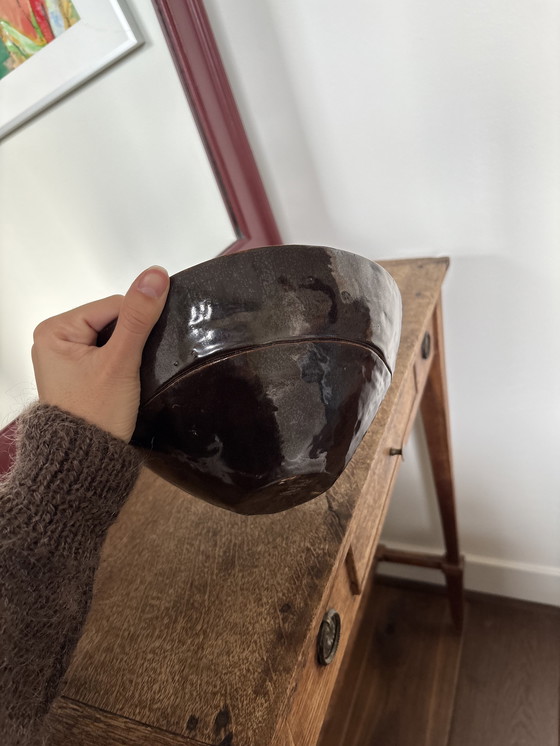 Image 1 of Vintage bruine kom / schaal