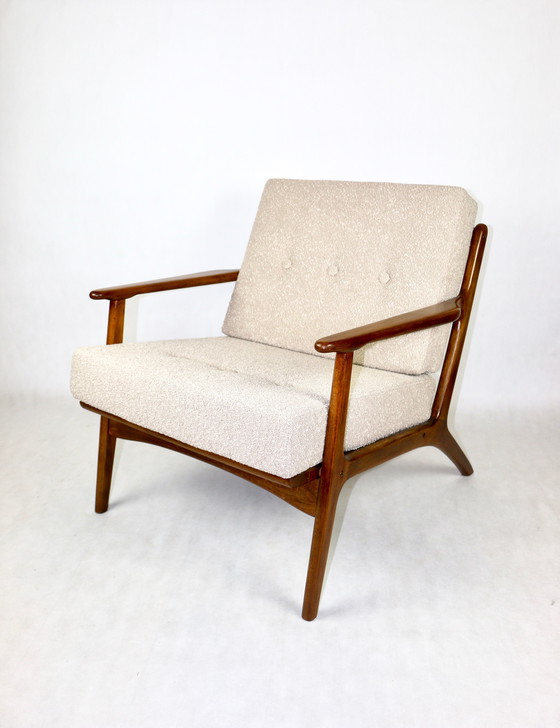 Image 1 of Vintage Danish Beige Boucle Loop Chair, 1970s - Set of 2