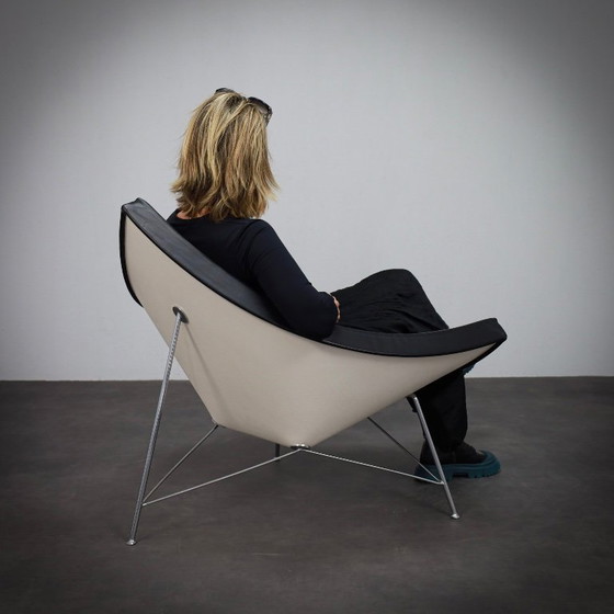 Image 1 of Poltrona Coconut in pelle, disegnata da George Nelson per Vitra, 1955.