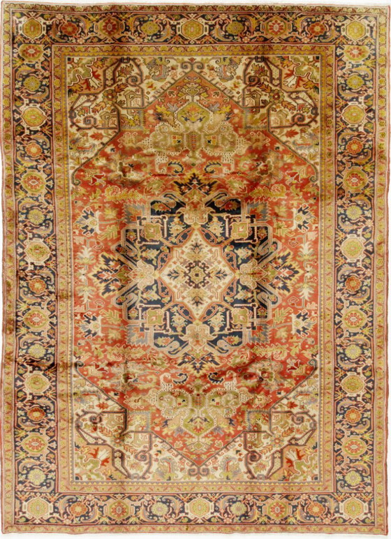 Image 1 of Teppich Handgeknüpft Heris Orientteppich 336 x 242 cm Perserteppich Antik Design