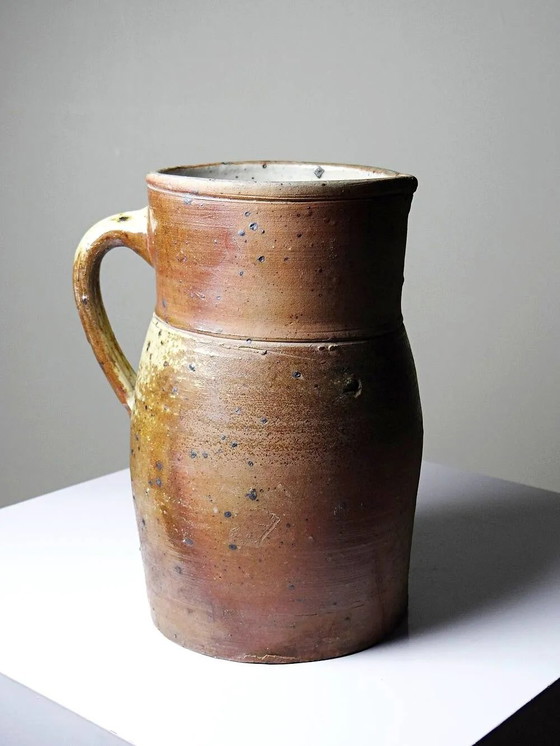 Grande brocca antica in gres di Puisaye, piritica, fine XIX secolo. – Bicchieri e caraffe, Porcellana, Rustic (photo 5 of 17)
