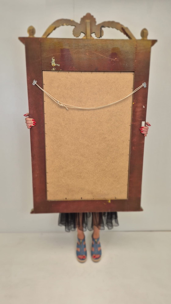 Image 1 of Vintage facet geslepen schouwspiegel Verno Collections goud mint XL