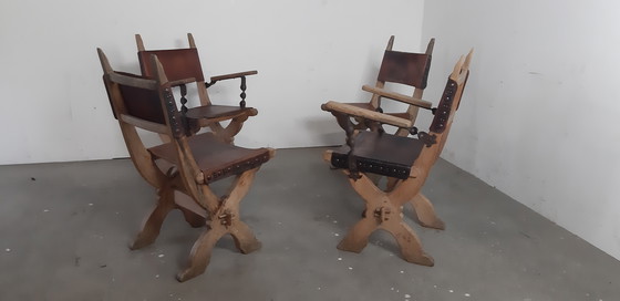 Image 1 of Bram Sprij Brutalistische Esszimmerstühle Designer 1959