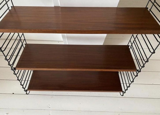 Estantería de pared Tomado de teca retro, años 70