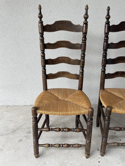 Chaises de campagne en paille 1950