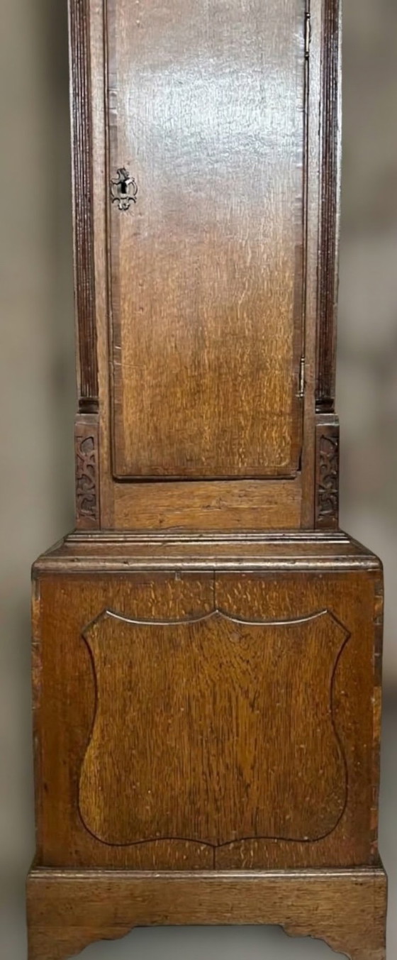 Orologio a pendolo in rovere inglese antico / Grandfather clock, J. King Loughborough, J. King Loughbro, Legno (foto 8 di 8)