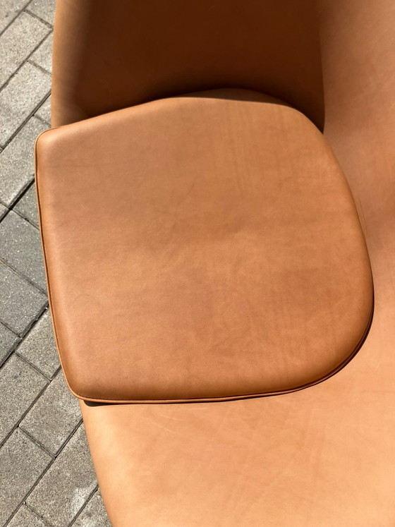 Image 1 of Exclusive early Fritz Hansen Egg Chair from 07–‘63 in Cognac Camel vintage leather in MINT CONDITION!!