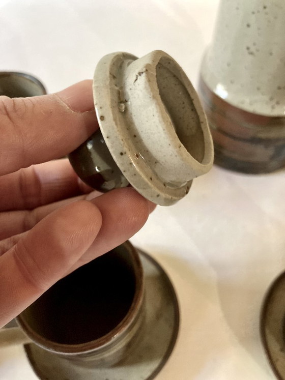 Image 1 of Servizio da caffè in gres, prodotto in Giappone