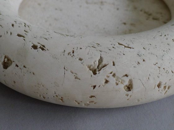 Image 1 of Carrara Traventin Schale Design Alessandro Giusti/ Egidio Di Rosa UP&UP 70s