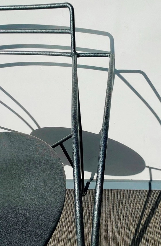 Image 1 of Pair of 'Lune d'Argent' chairs by Pascal Mourgue for Fermob. Vintage 80s