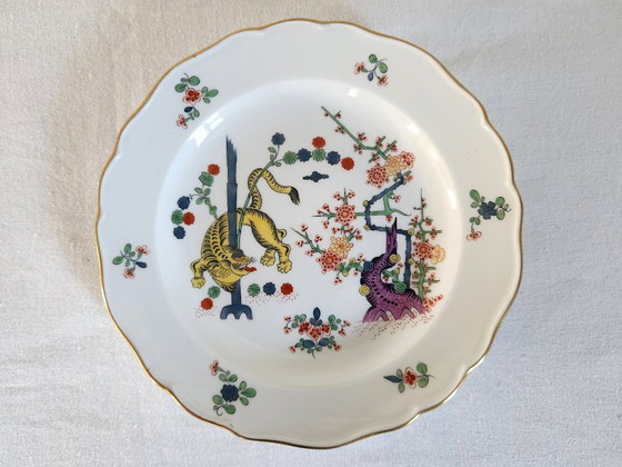 Image 1 of 2 Meissener „Kakiemon“-Teller mit japanischem Motivdekor, um 1900