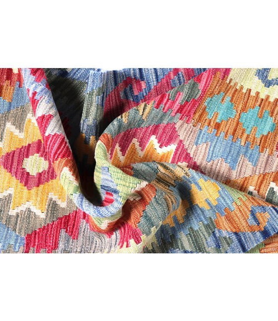 Image 1 of 296x78 cm Handgeweven Kelim Loper Wol Vloerkleed Tapijt