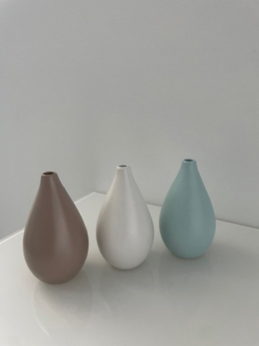 Set of 3 Ceramic Teardrop Vases – vazen (photo 2 of 9)
