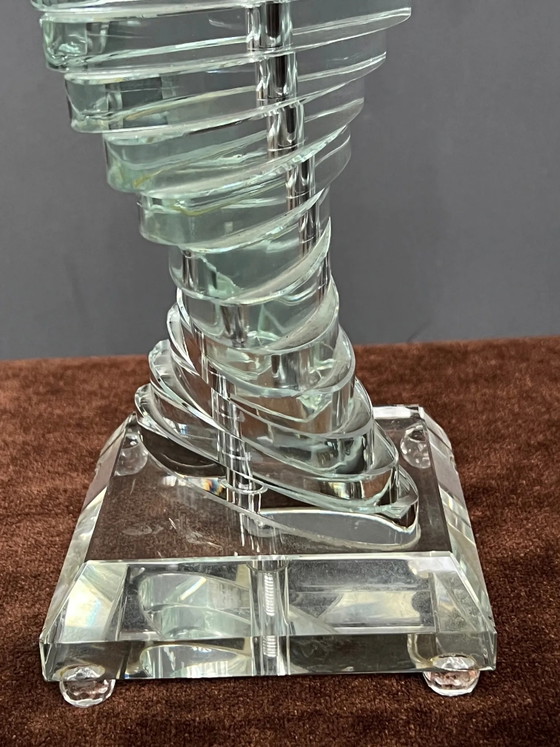 Pair of lamps, massive crystal – Table lamps, Glass (photo 5 of 5)