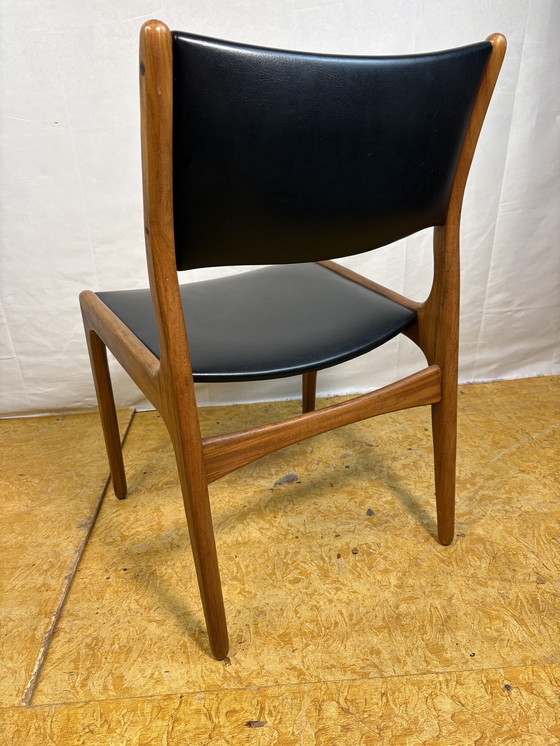 Image 1 of Mid-Century Retro Set of 8 Dining Chairs by Johannes Andersen for Uldum Møbelfabrik 1960  Elevate your dining space with this st