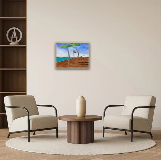 Image 1 of Acryl auf gerahmter Rohleinwand. 40 x 30 cm.