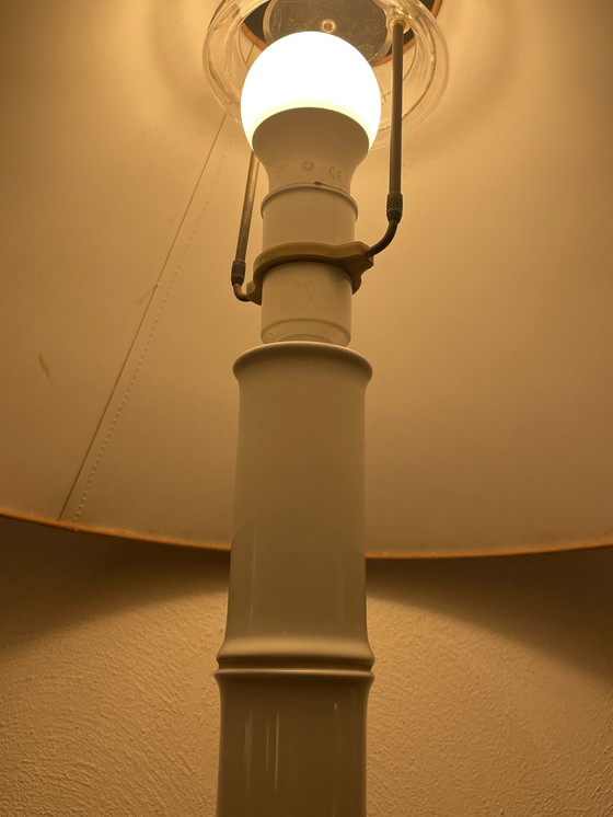 Image 1 of Tafellamp / Schemerlamp, Royal Copenhagen, Aardewerk In Faux Bamboe Stijl, 1960'S Denemarken