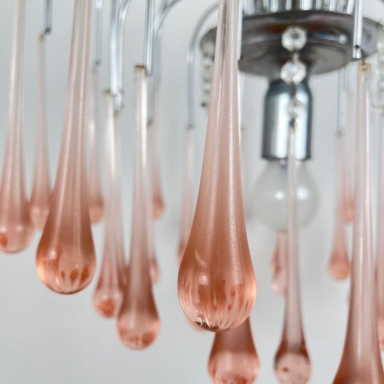 Image 1 of Vintage Murano blown glass chandelier – Italy, 1970s