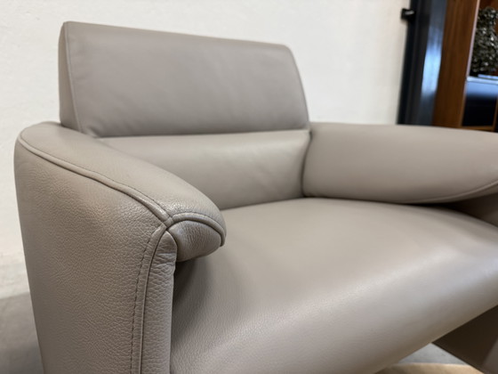 Image 1 of 2 Poltrone Leolux Felizia pelle grigia