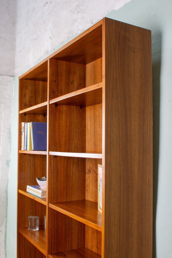 Image 1 of Vintage teak and walnut bookcase, highboard, chest of drawers, mid-century modern, 1960s