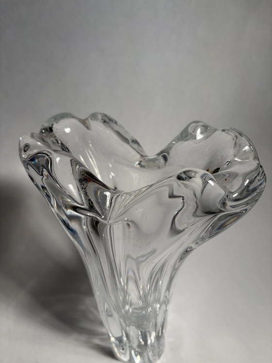 Image 1 of Vaso di cristallo modernista Daum anni '70