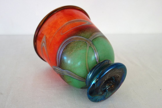 Image 1 of Vaso in pasta di vetro Saba Frères, Biot, Francia, 1997