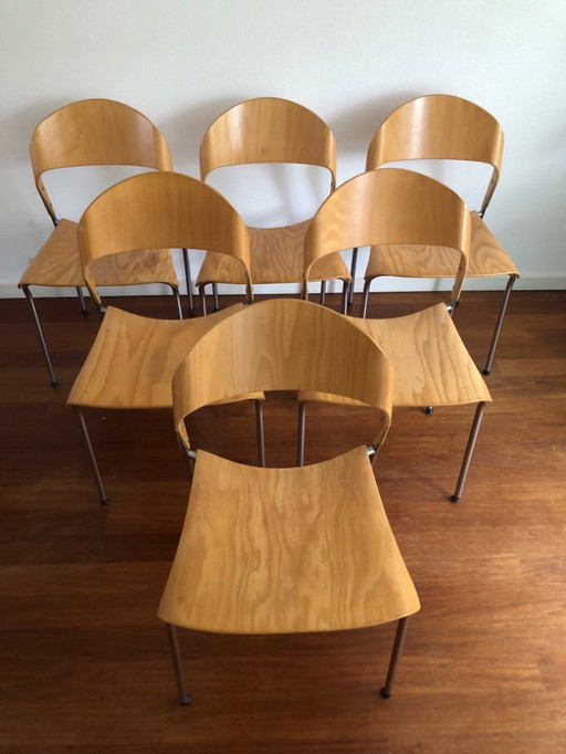 8x krijn Hamelink Cadiz stapelbare stoelen