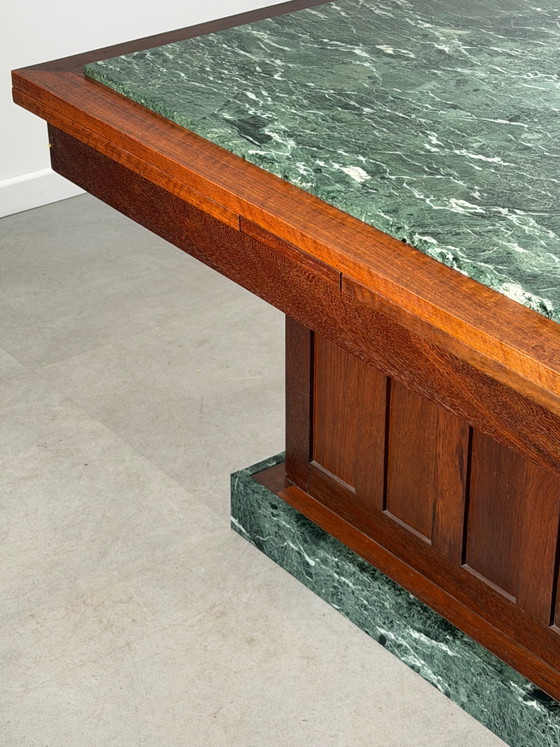 Art Deco Green Marble Dining Table (photo 5 of 6)