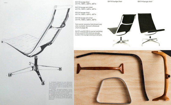 Image 1 of Eames ALU-GROUP 1958 PREPRODUCCIÓN Sillón reclinable HERMAN MILLER Historia Drehsessel