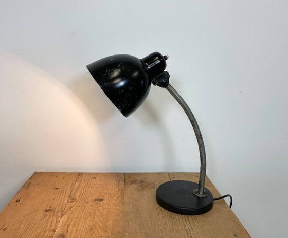 Image 1 of Schwarze Industrietischlampe, 1950er Jahre