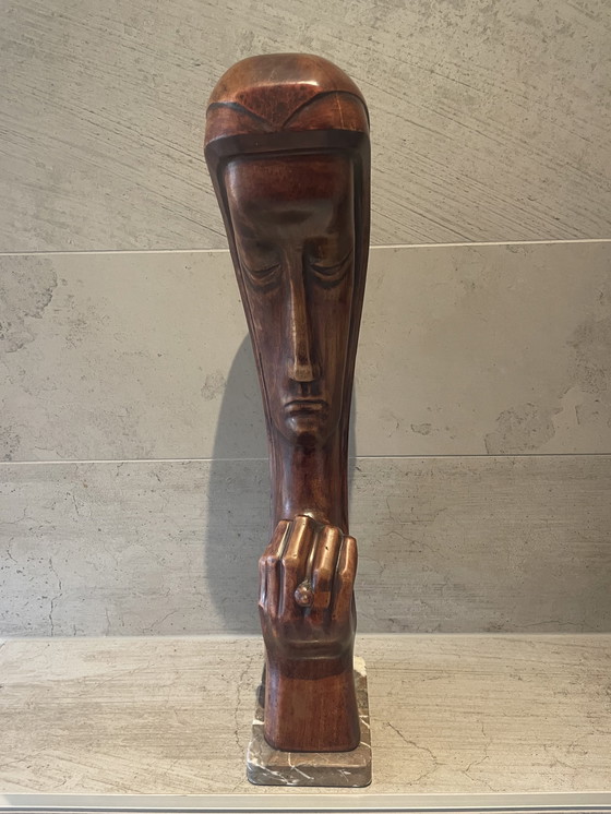 Image 1 of E Bietz abstrakte Skulptur Mechelen 1972