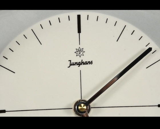 Image 1 of Orologio da cucina Junghans vintage, orologio da parete in ceramica con movimento al quarzo